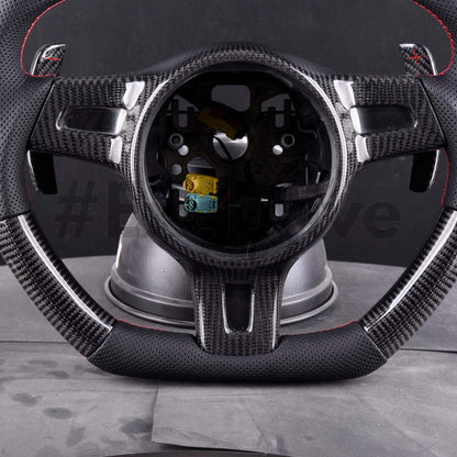 2009 - 2016 Porsche 911, GT3, Boxster, Cayman, Cayenne, &amp; Panamera s | Custom Steering Wheel by Exclusive Steeringfor - Prop and Piston