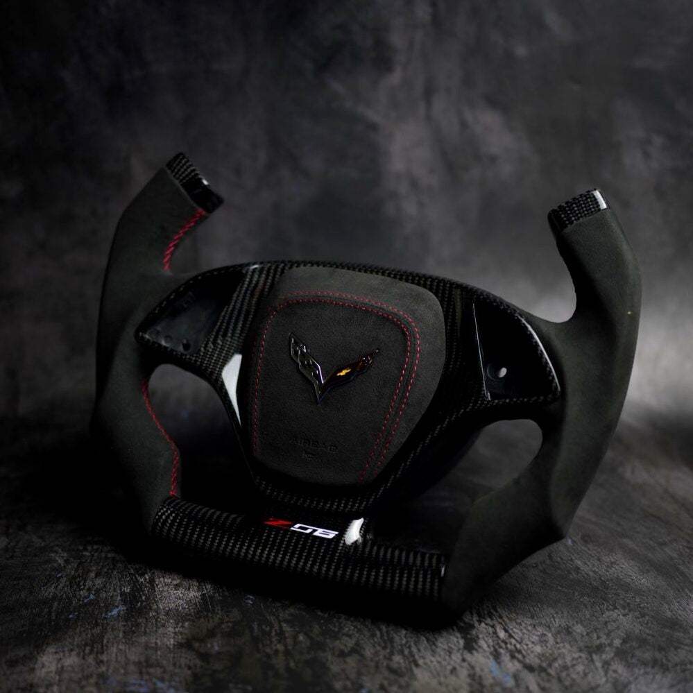 2014-2019 Corvette C7 custom steering wheel by Exclusive Steering handcrafted with worldwide shipping