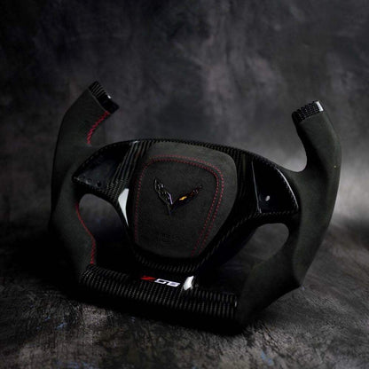 2014-2019 Corvette C7 custom steering wheel by Exclusive Steering handcrafted with worldwide shipping