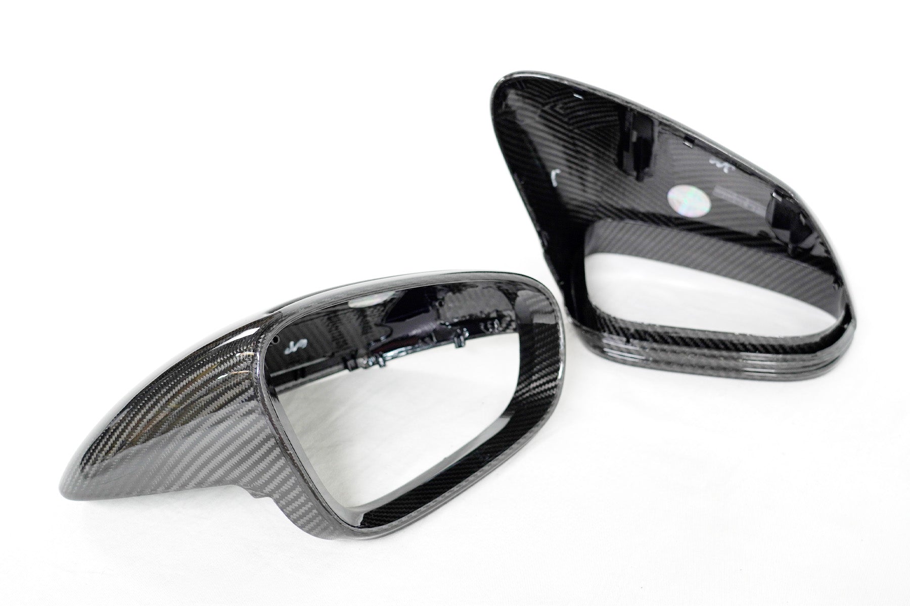 2019+ Porsche Taycan Genuine Dry Carbon Fiber Mirror Covers | FYBR Aerodynamics
