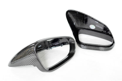 2019+ Porsche Taycan Genuine Dry Carbon Fiber Mirror Covers | FYBR Aerodynamics
