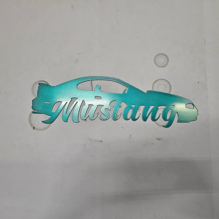 5th Gen Mustang Metal Wall Art – Plasma Cut Steel Decor for Garage, Mancave, or Office – Custom Color Car Enthusiast Gift 20"x6"