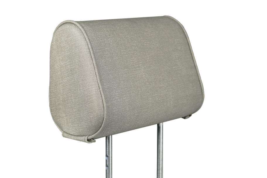 The Vulcan Headrest Safe biometric steel lock installed in a truck seat headrest