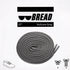 Vulture Gray stretchy Bread Laces shoelaces on shoe