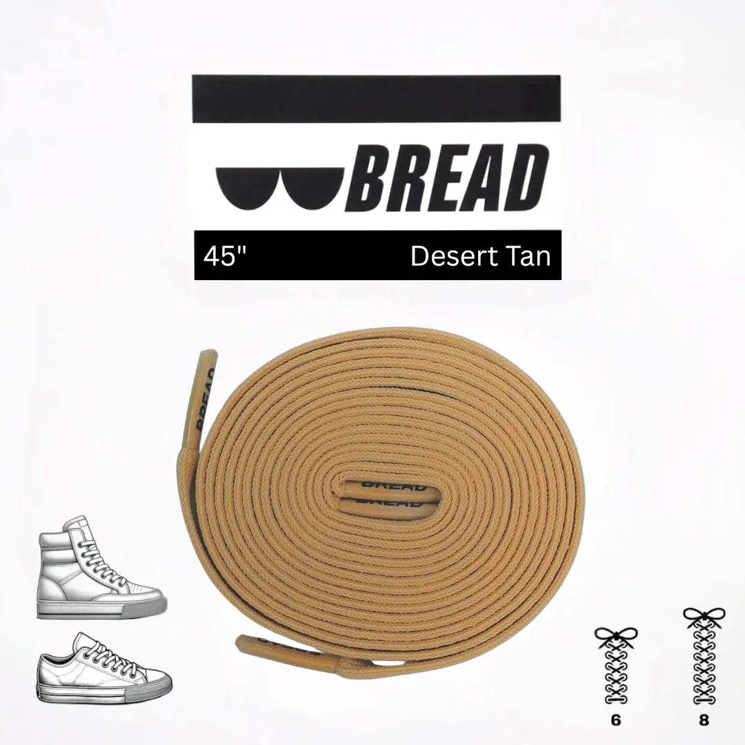 Desert Tan Bread Laces stretchy shoelaces for secure fit and easy slip-on shoes