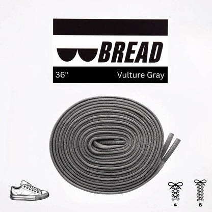 Vulture Gray Bread Laces stretchy shoelaces for secure fit