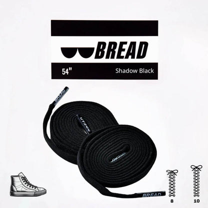 Shadow Black stretchy Bread Laces for easy slip-on shoes