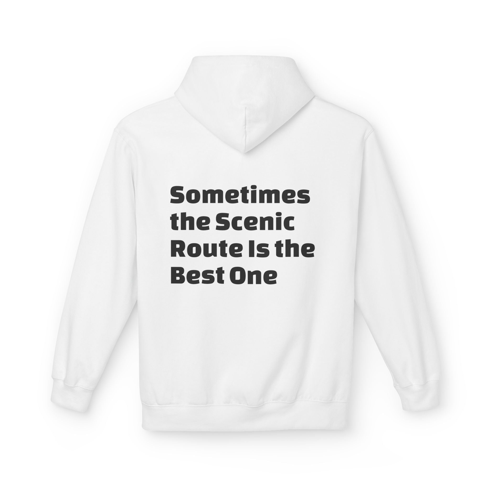 Scenic Route Inspirational Hoodie, Cozy Gift for Travelers, Motivational Sweatshirt, Perfect for Road Trips, Unisex Hoodie