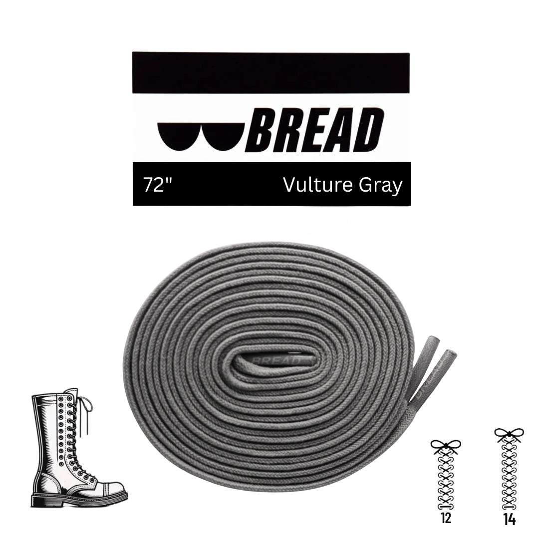 Vulture Gray stretchy Bread Laces shoelaces for easy slipping on shoes