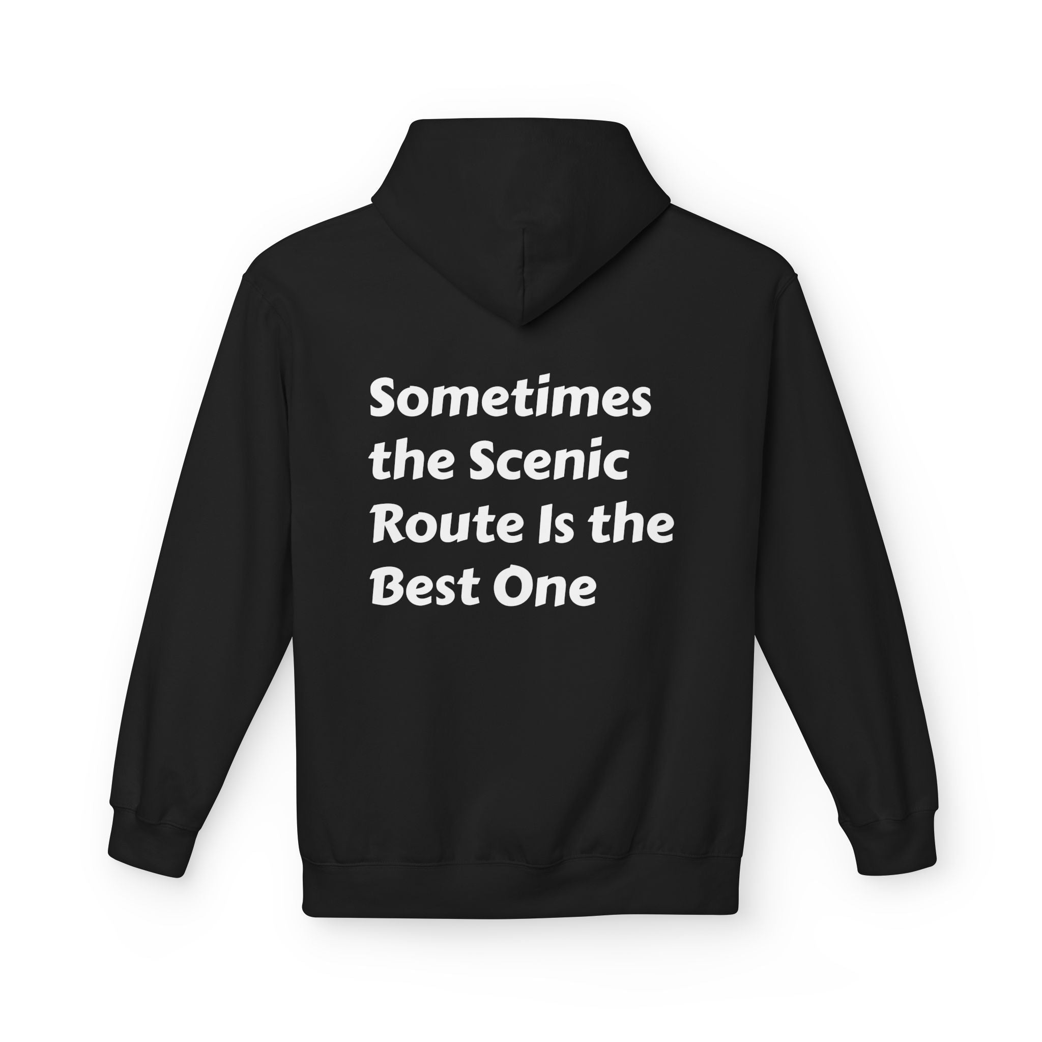 Scenic Route Inspirational Hoodie, Cozy Gift for Travelers, Motivational Sweatshirt, Perfect for Road Trips, Unisex Hoodie