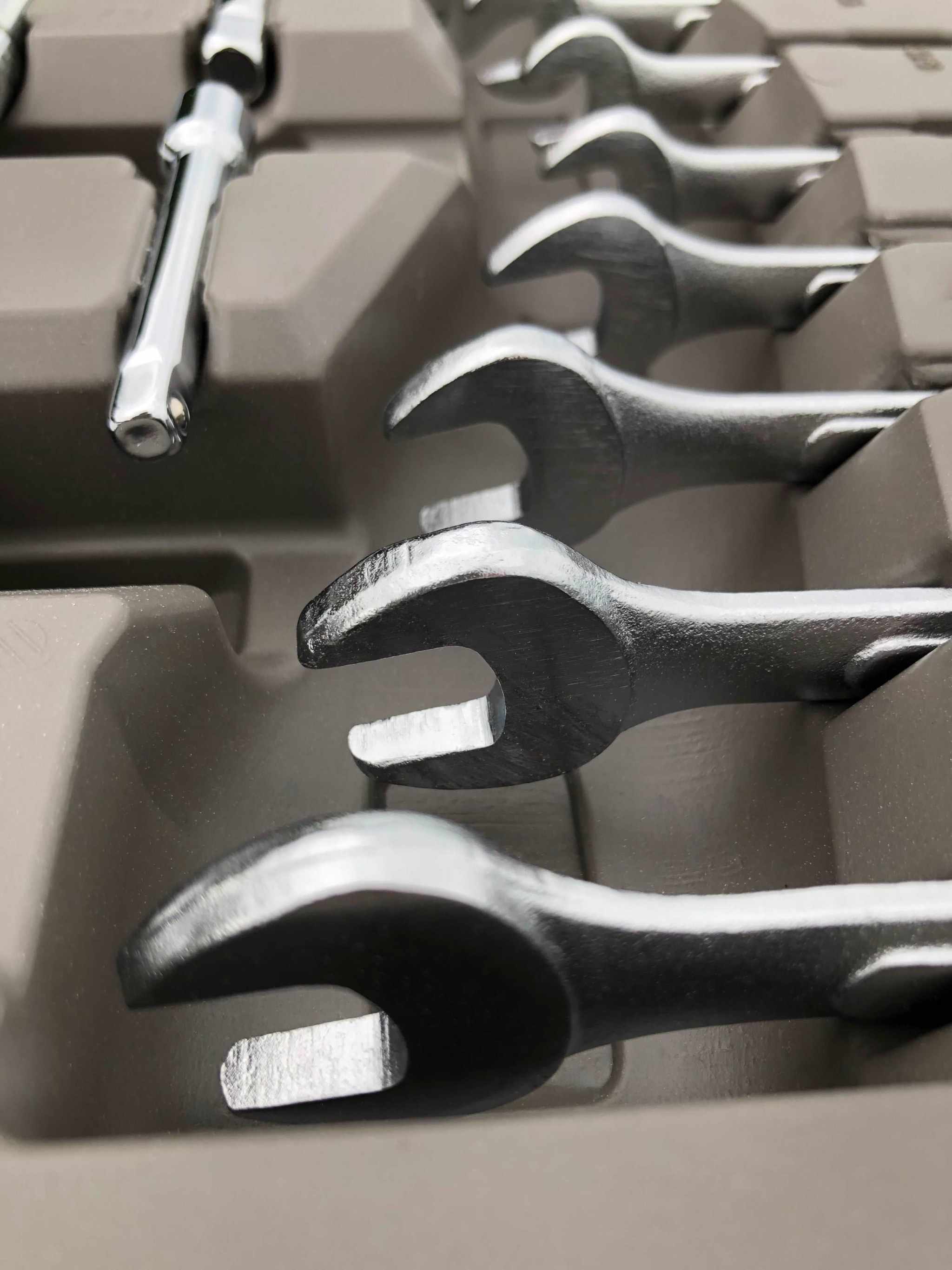 95 Piece Mechanics Tool Set with metric and SAE wrenches in organized case for mechanical repairs