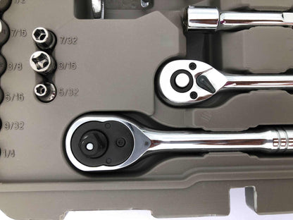 95 piece mechanics tool set with sockets and ratchets in organized case