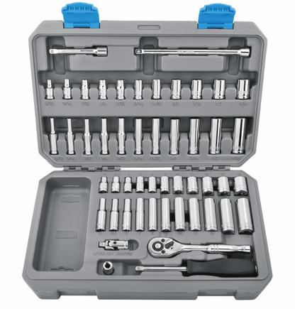 APOLLO TOOLS - DT0004-50 Piece ¼” Drive Socket Set - Prop and Piston