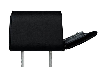 The Vulcan Headrest Safe steel lockbox with biometric keypad, universal fit for trucks and SUVs interior