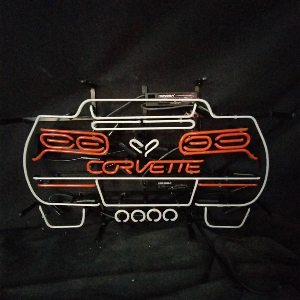Corvette  Blue Auto Car Neon Signs - Prop and Piston