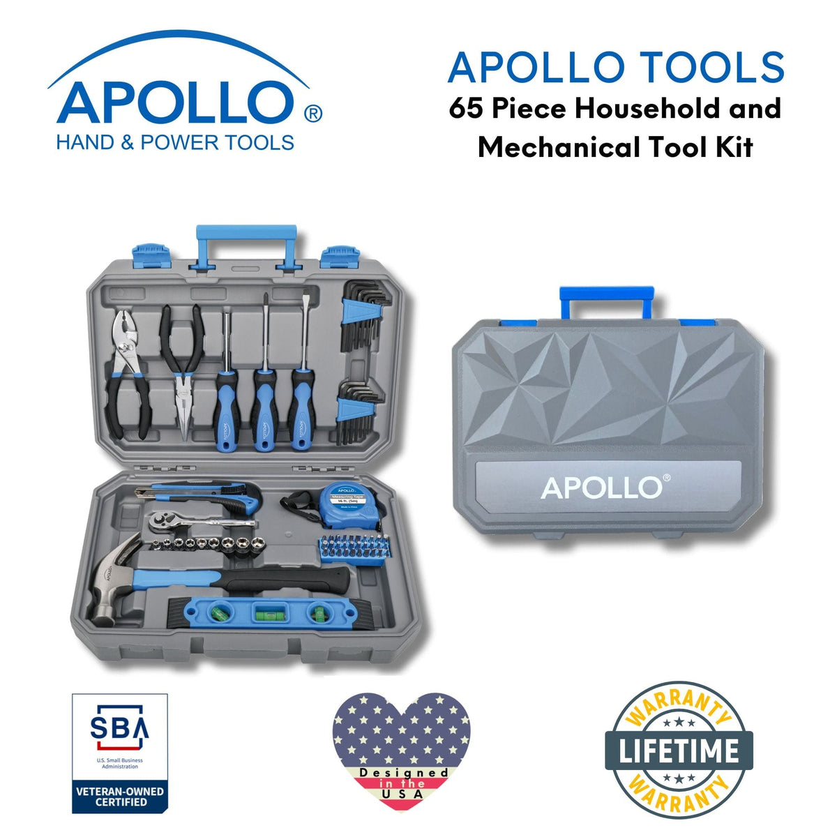 65 Piece Household and Mechanical Tool Set -- DT0001 - Prop and Piston