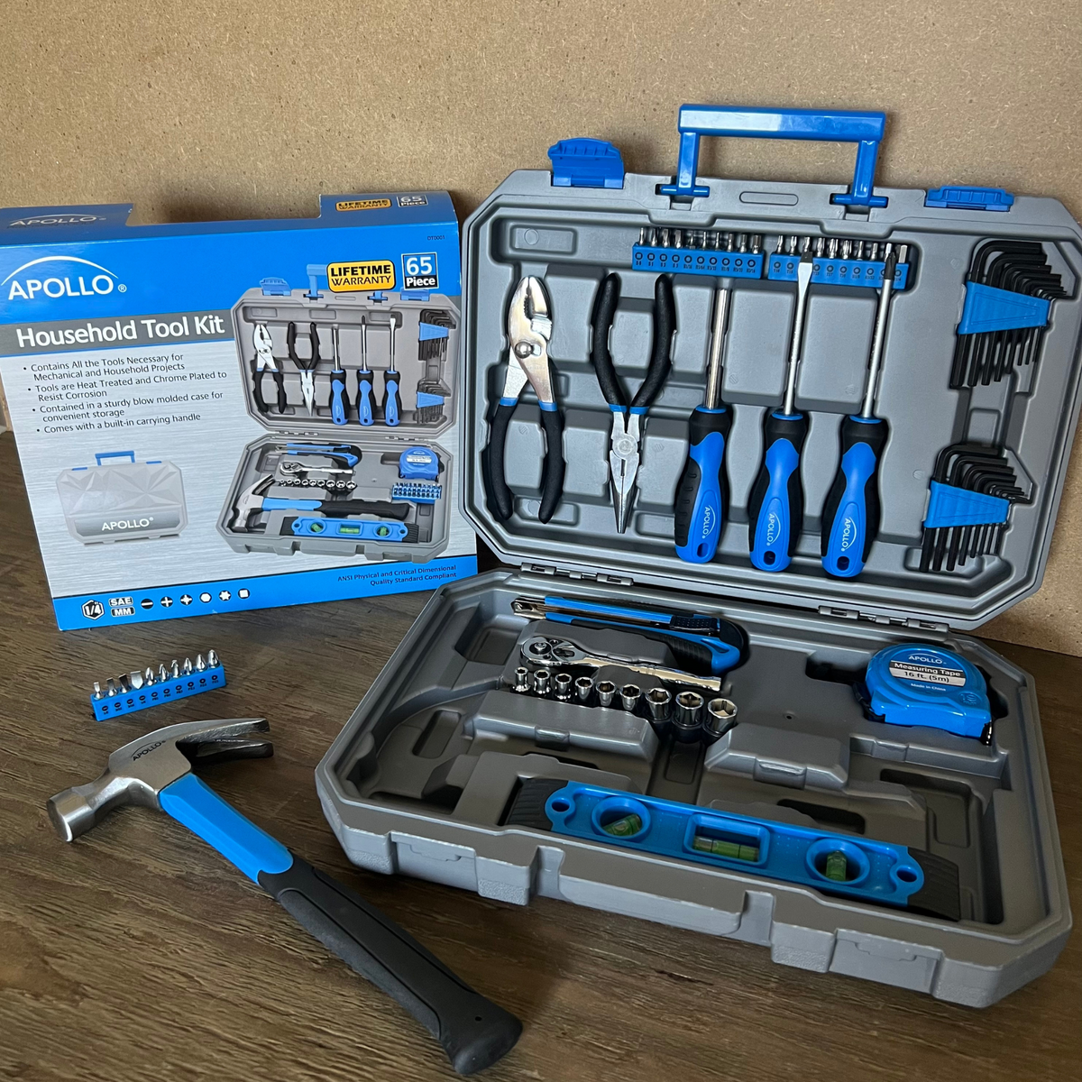 65 Piece Household and Mechanical Tool Set -- DT0001 - Prop and Piston