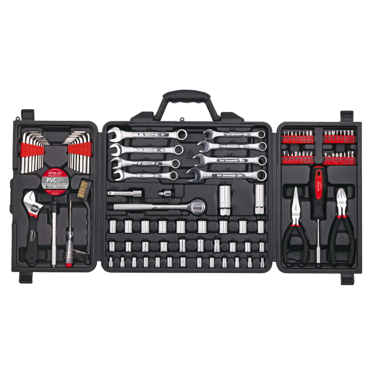 101 Piece Mechanic Tool Set for Vehicle and Home Maintenance, Roadside Emergencies. SAE and Metric Tool Set for Car, Boat, RV, Bikes - DT0006 - Prop and Piston