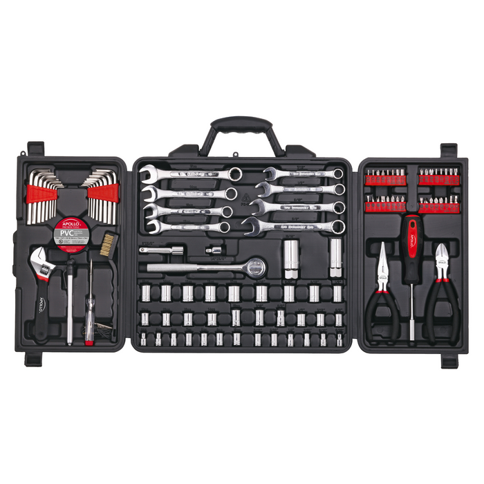101 Piece Mechanic Tool Set for Vehicle and Home Maintenance, Roadside Emergencies. SAE and Metric Tool Set for Car, Boat, RV, Bikes - DT0006 - Prop and Piston