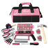 201 Piece Household Tool Kit in a Soft-Sided Tool Bag Pink - DT0020P - Prop and Piston