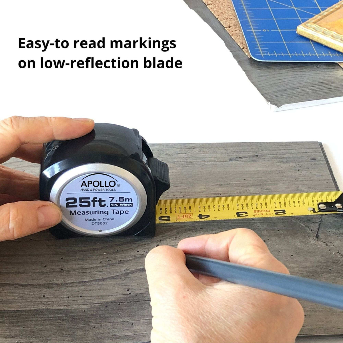 25ft. Tape Measure - Black - DT5002 - Prop and Piston