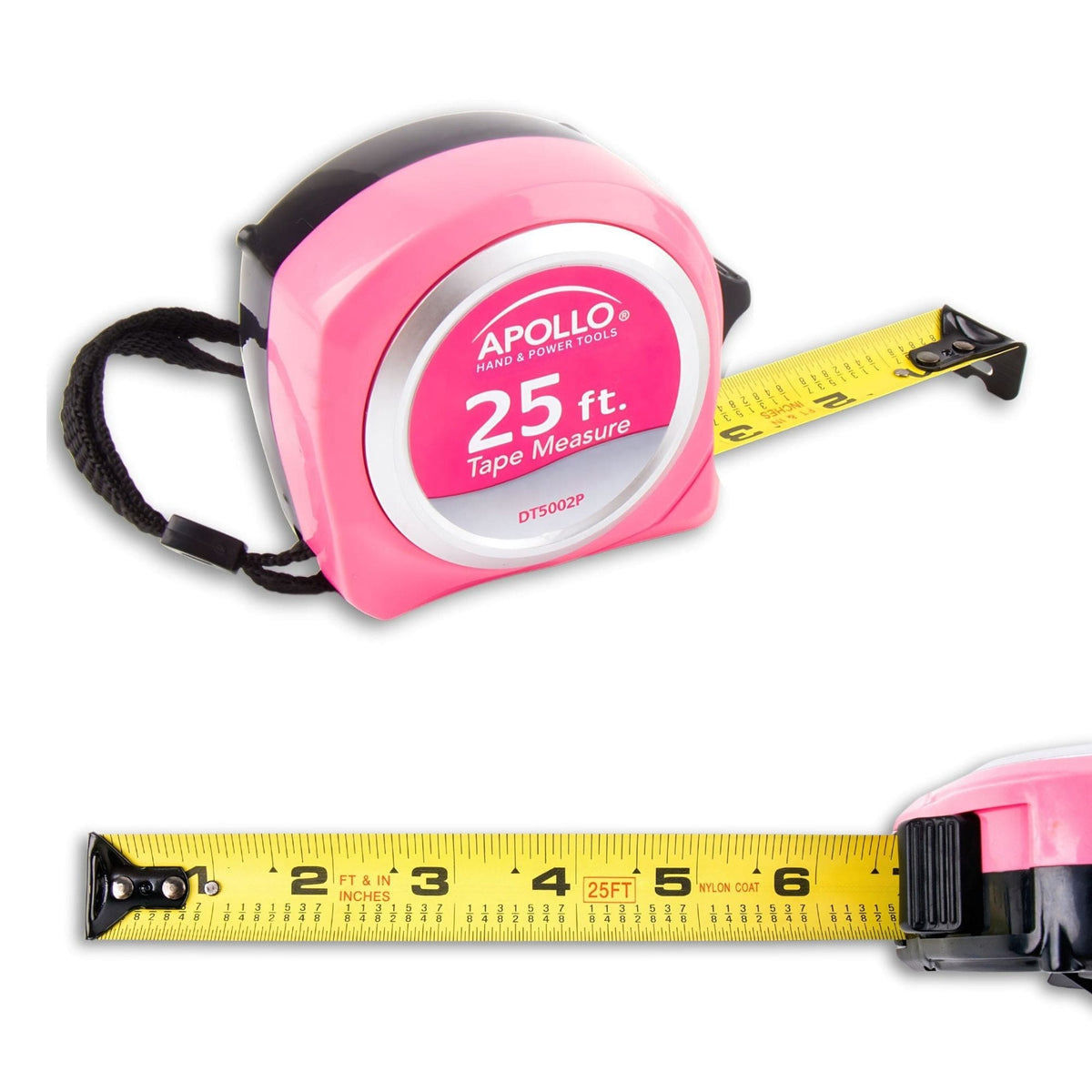 25ft. Tape Measure - Pink - DT5002P - Prop and Piston