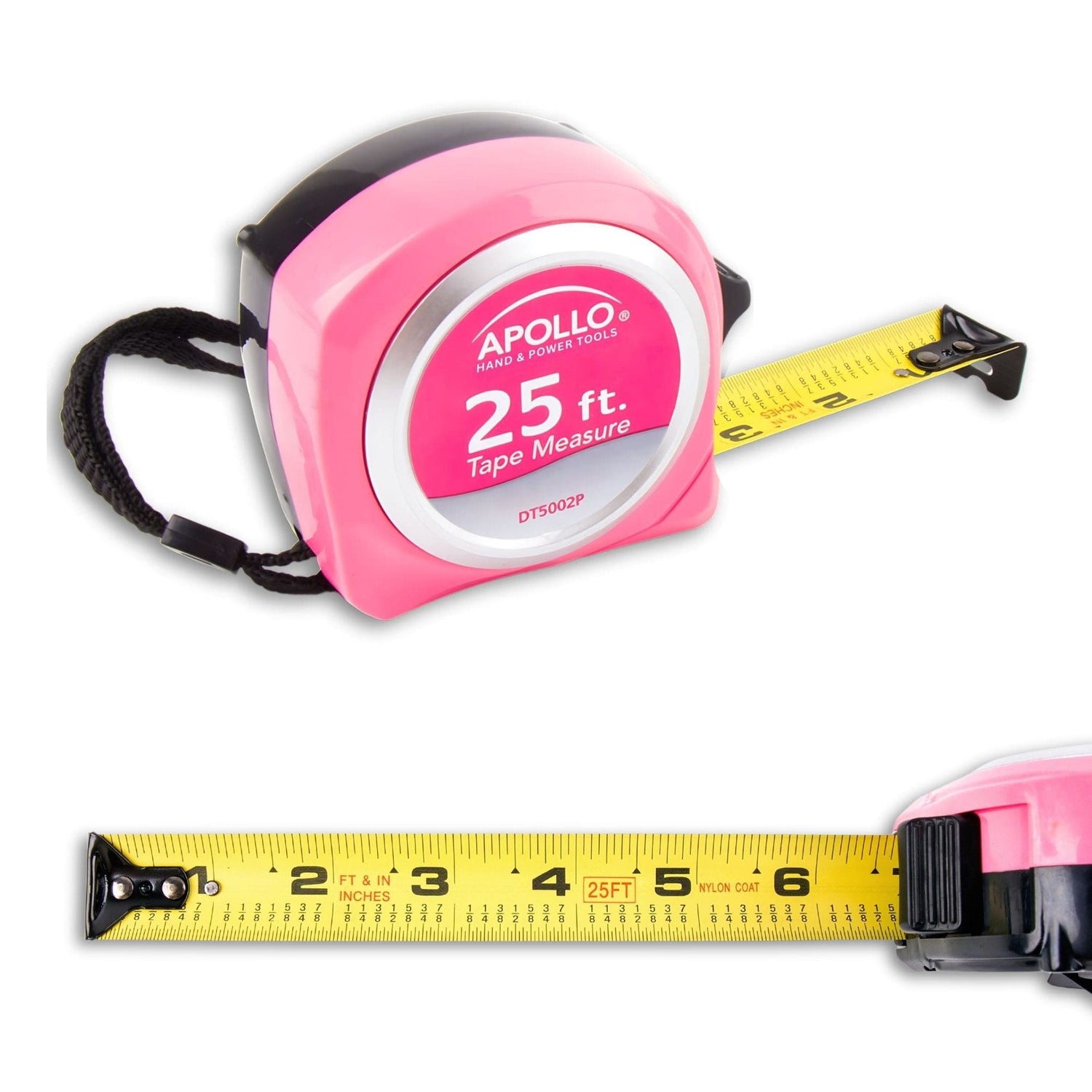 25ft. Tape Measure - Pink - DT5002P - Prop and Piston