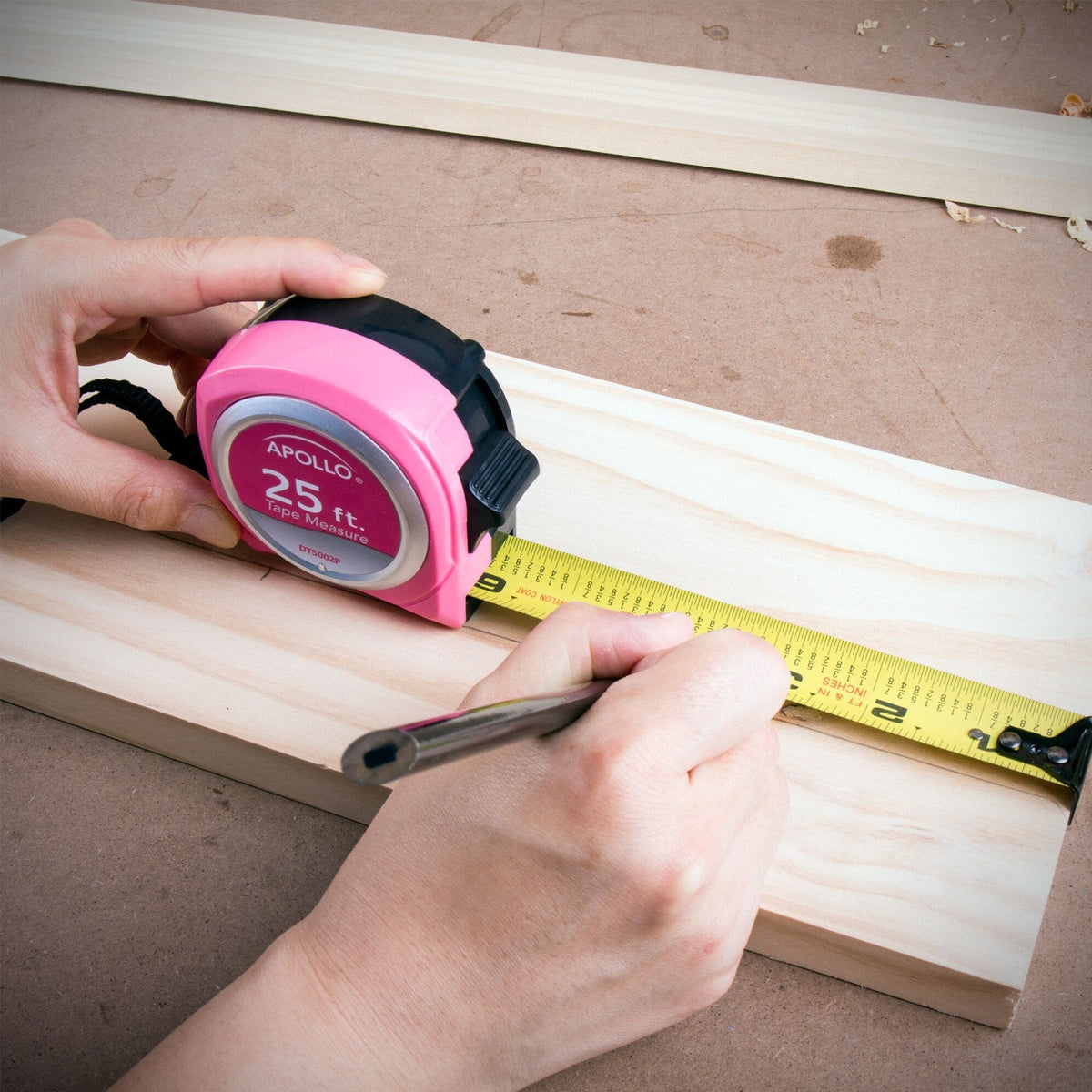 25ft. Tape Measure - Pink - DT5002P - Prop and Piston
