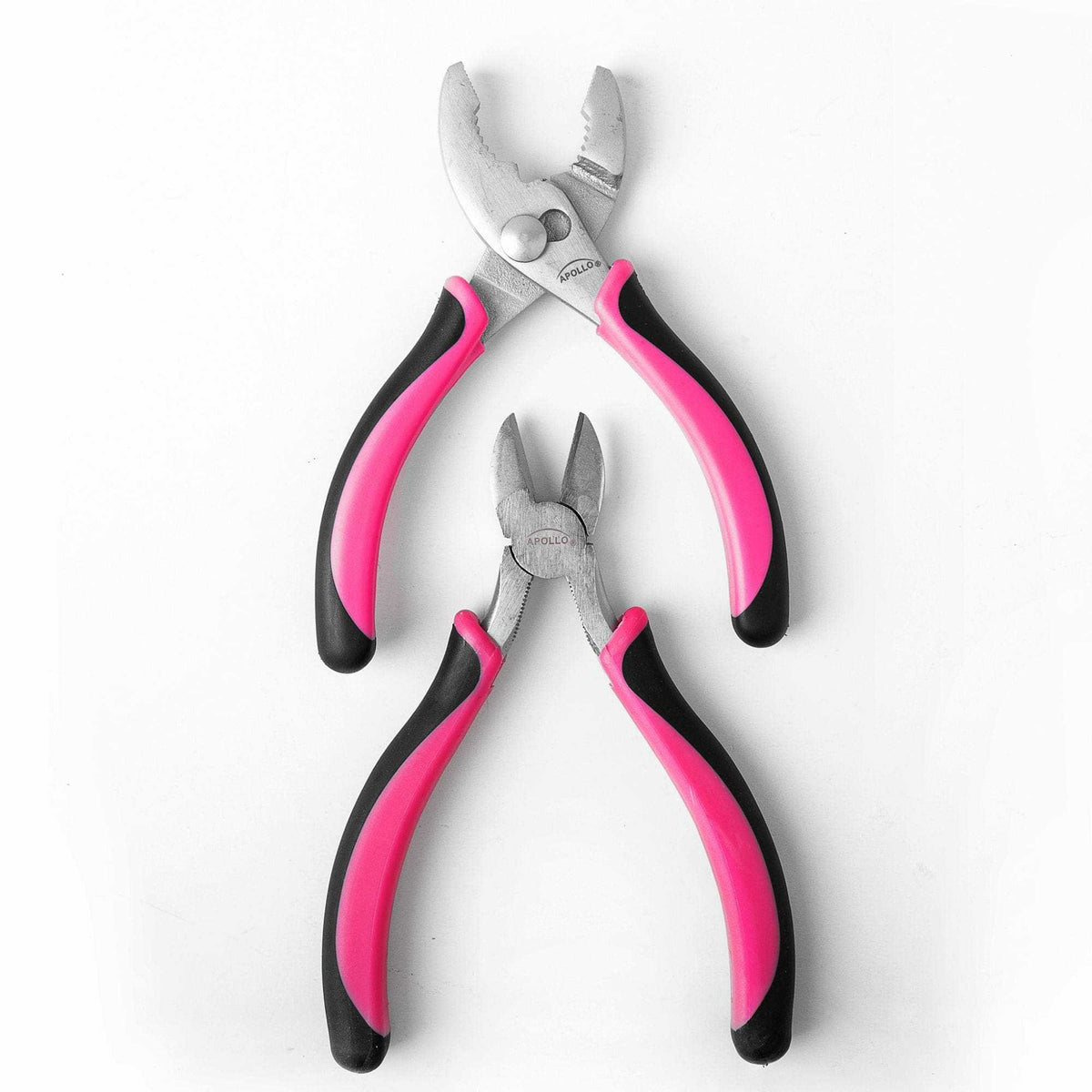 Set of 3 pink pliers with soft-grip handles for versatile DIY tasks