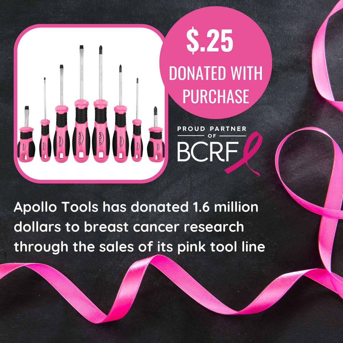 Apollo Tools 8 Pink Essential Screwdriver Set DT5018P - Prop and Piston