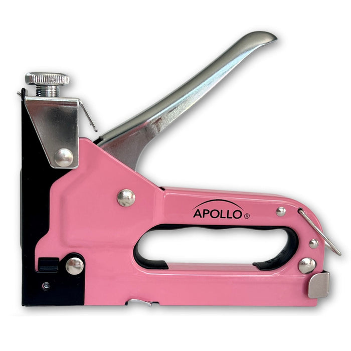 Pink Stapler with Power Adjustment Knob and 3000 Staples assortment-- DT5020P - Prop and Piston