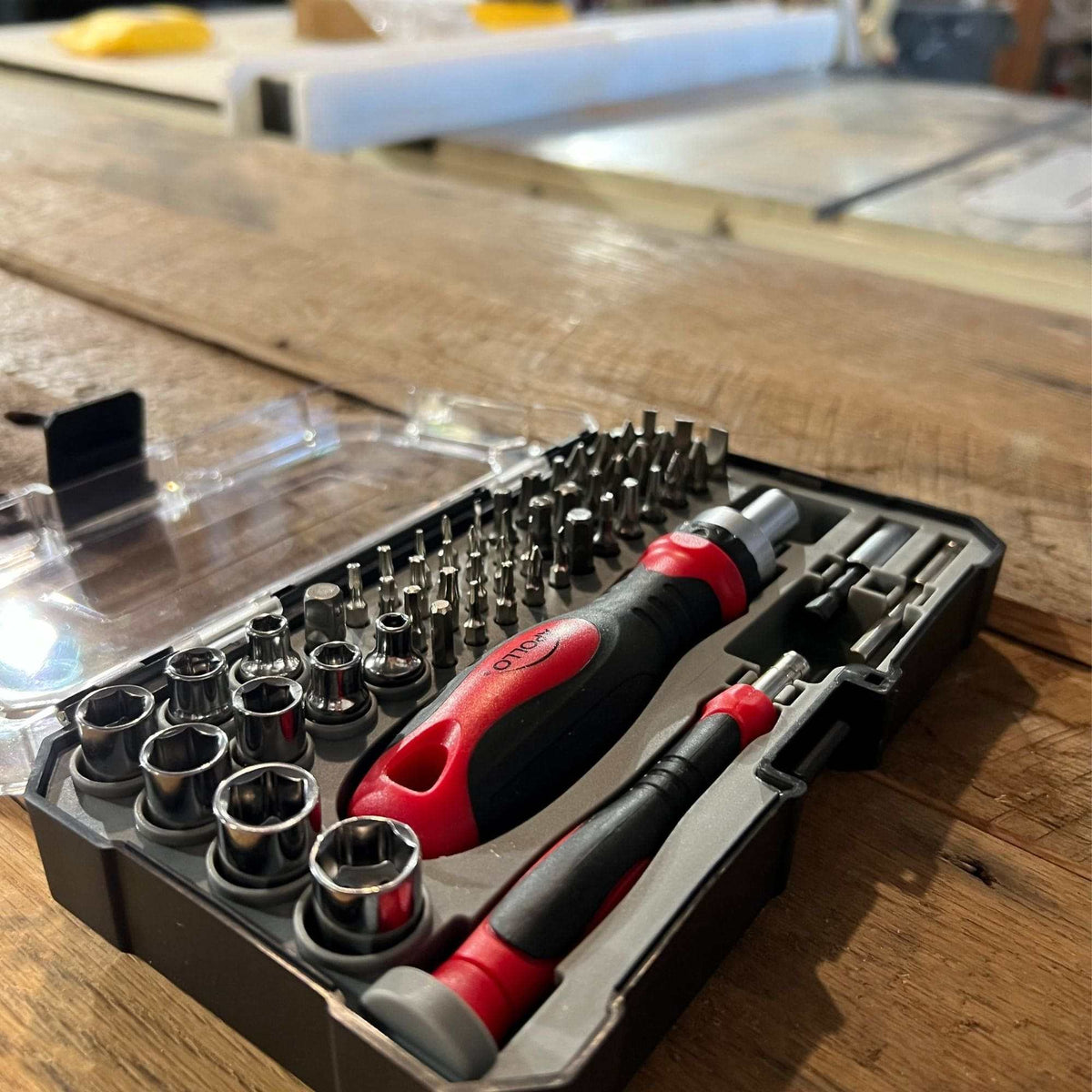 55 Piece Metric Tool Set with Ratcheting Bit Driver, Precision Bit Driver and Bit Assortment - DT5024 - Prop and Piston