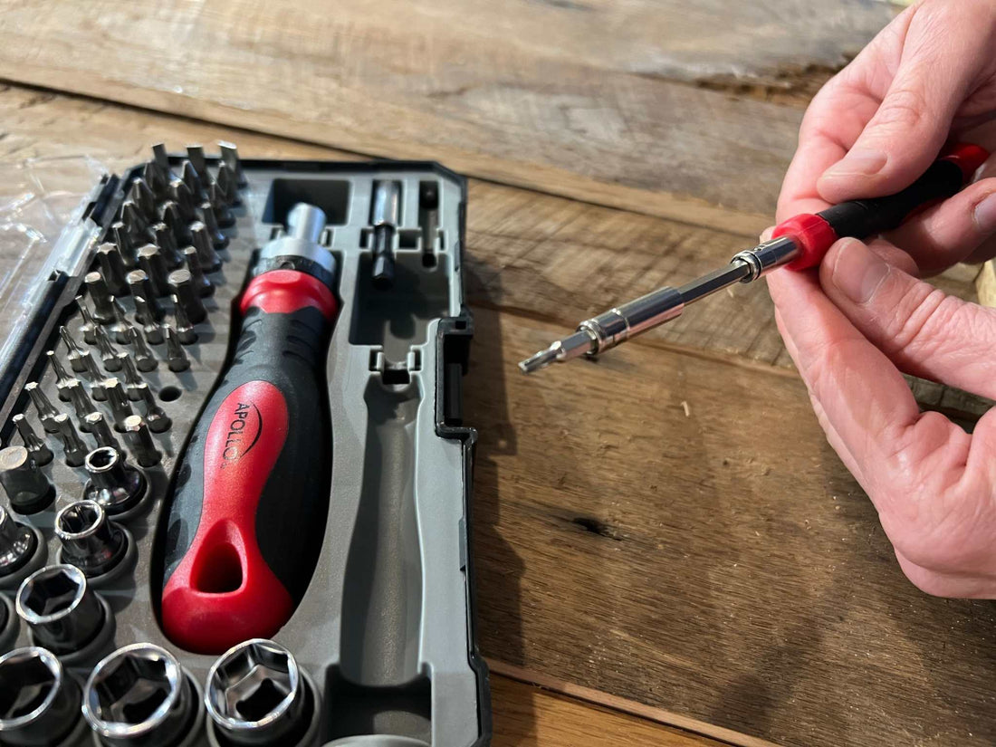 55 Piece Metric Tool Set with Ratcheting Bit Driver, Precision Bit Driver and Bit Assortment - DT5024 - Prop and Piston