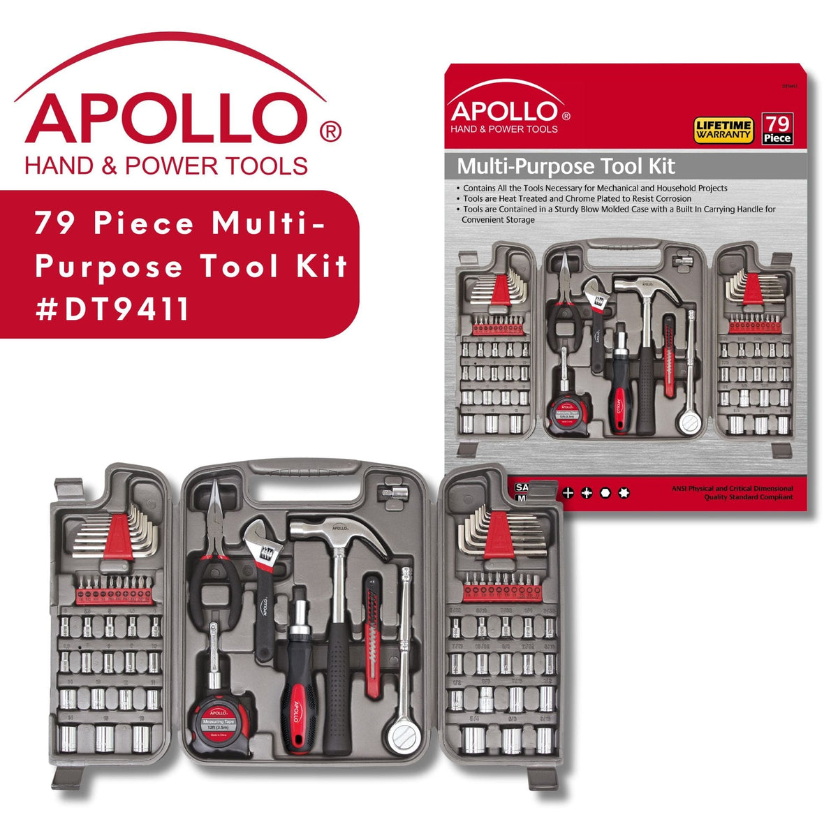 79 Piece Multi-Purpose Tool Kit - DT9411 - Prop and Piston