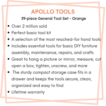 39 Piece General Tool Kit - DT9706OR - Prop and Piston