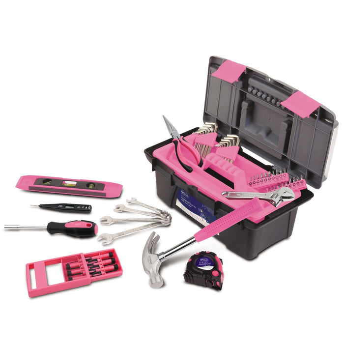 53 Piece Household Tool Kit with Tool Box Pink- DT9773P - Prop and Piston