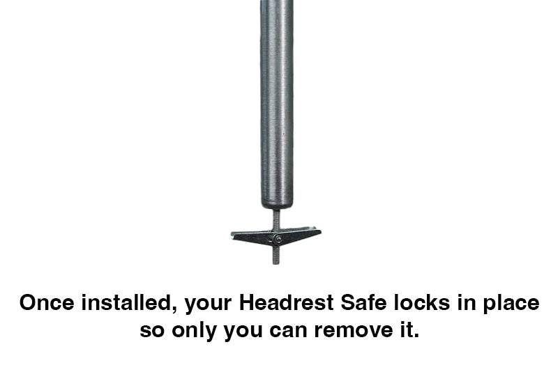 The Vulcan Headrest Safe secure bundle for trucks and SUVs with biometric lock and steel construction