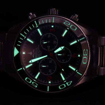 Space Shuttle Atlantis tribute watch with stainless steel case and white dial