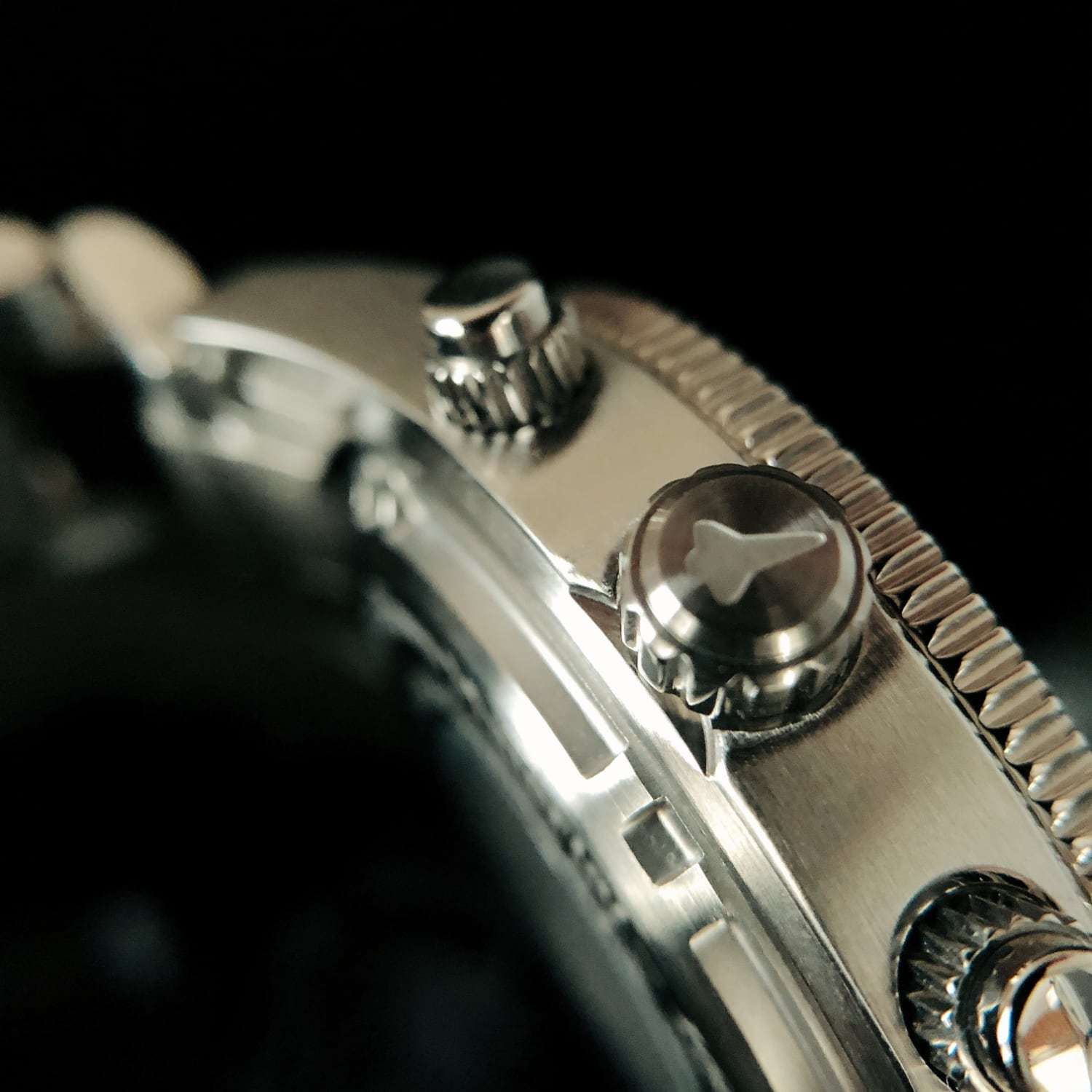 Space Shuttle Atlantis tribute watch with stainless steel case and white dial