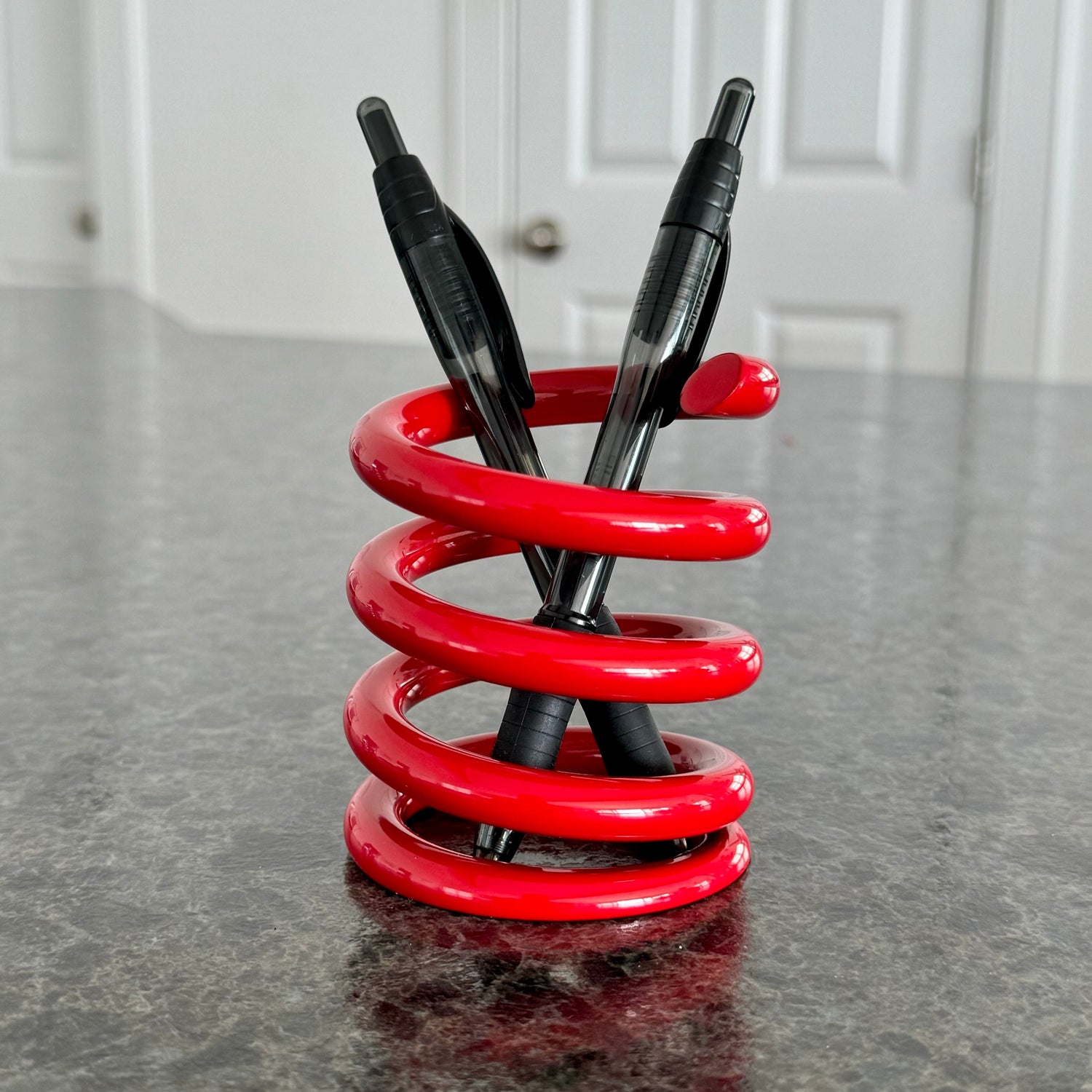 Spring Powder Coated Aviation Art Modern Mid Century Pencil Pen Holder (3-3/4 Inches)