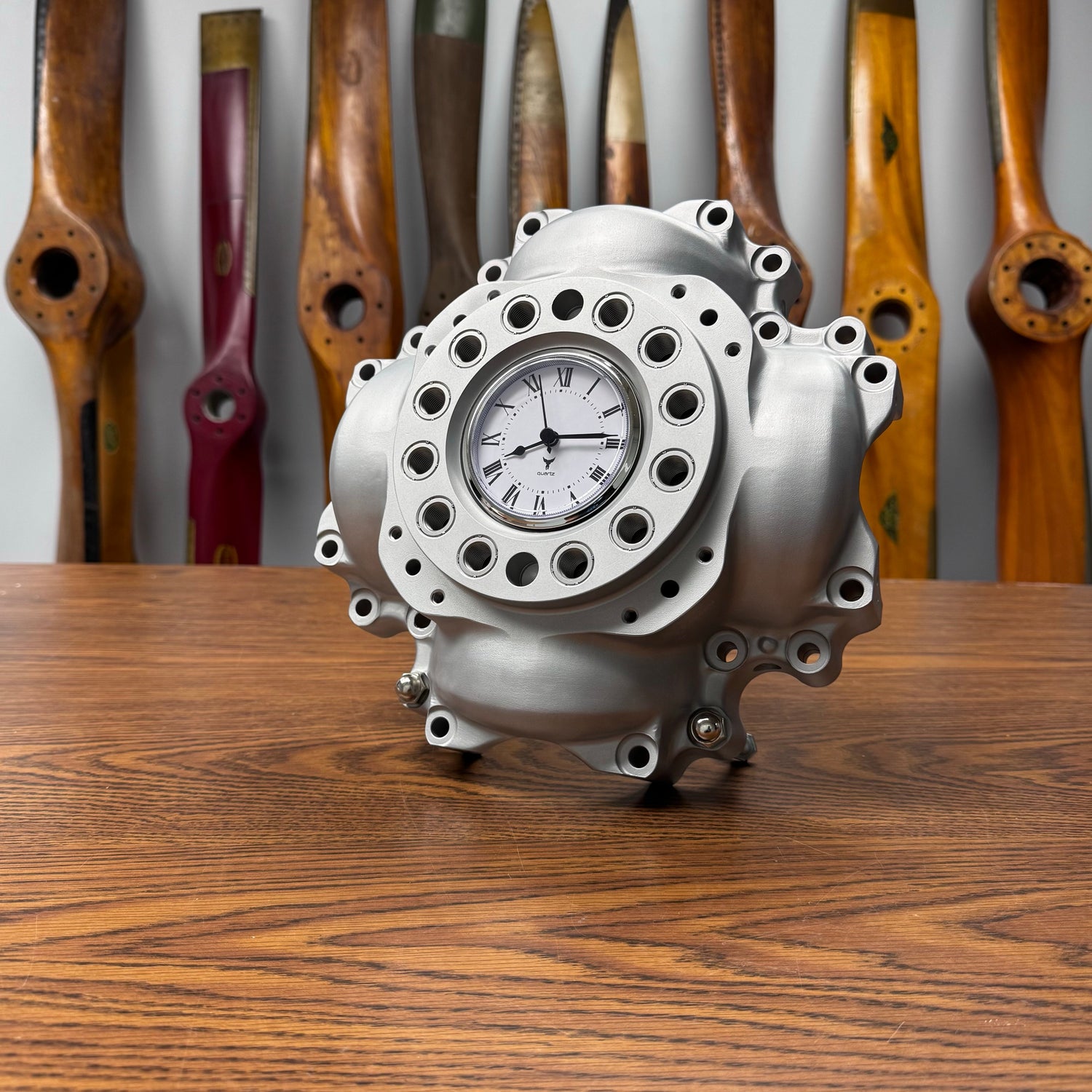 Hawker Beechcraft 1900D 14 Shot Airplane Propeller Hub Desk | Wall Clock
