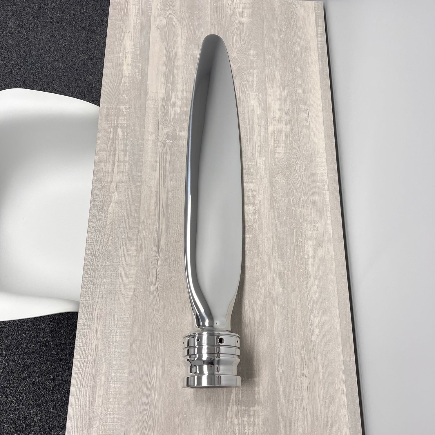 The Propsicle Modern Aviation Art CESSNA 402 Mirror Polished Chrome Airplane Propeller Blade Sculpture ( McCauley )
