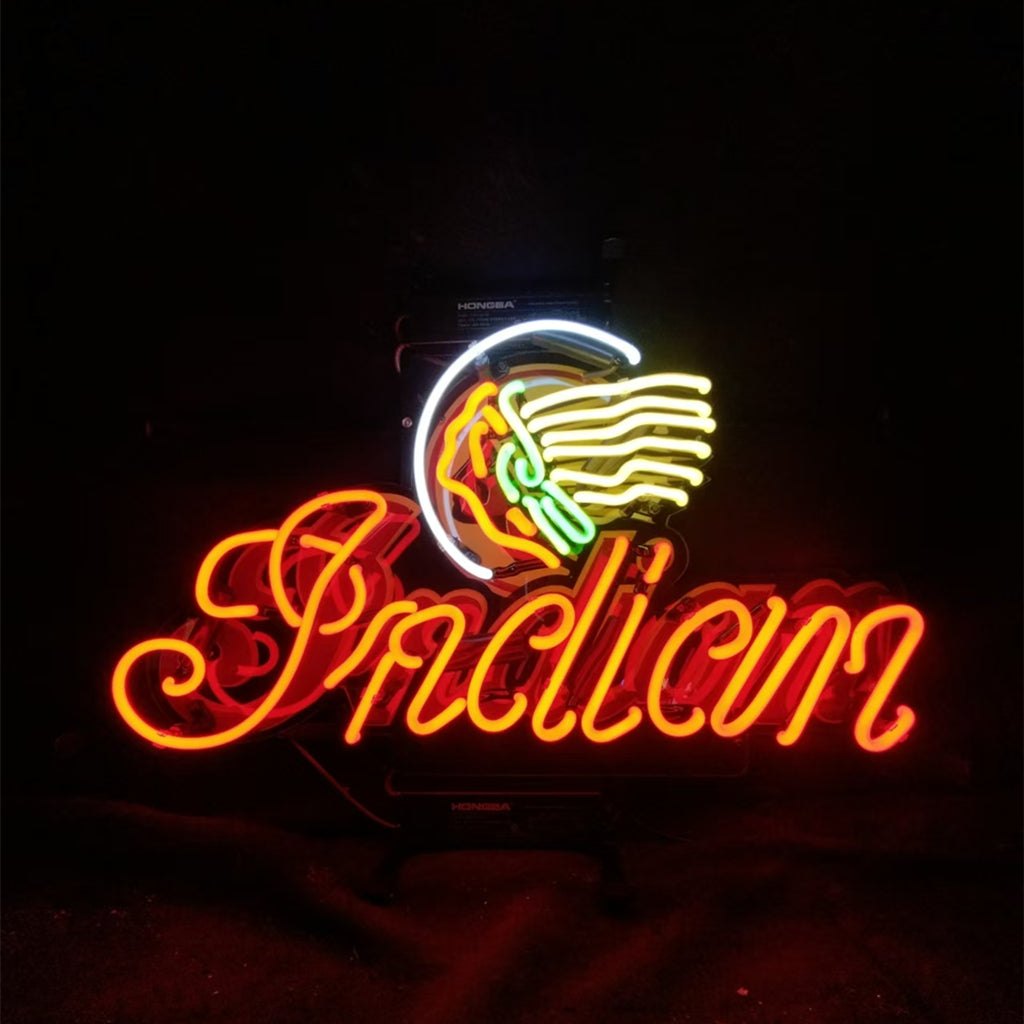 Indians Motorcycle Neon Signs - Prop and Piston