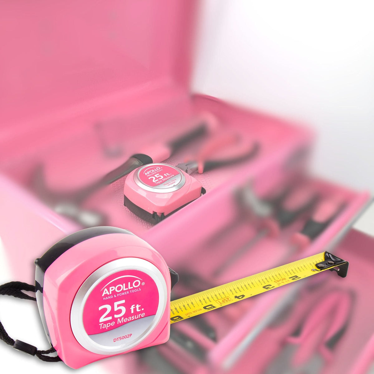 25ft. Tape Measure - Pink - DT5002P - Prop and Piston