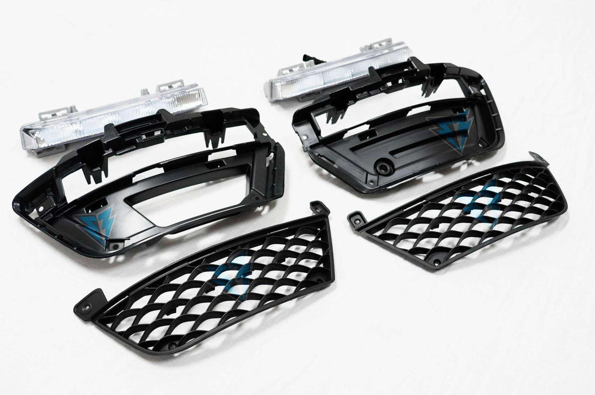 2012-2014 Mercedes Benz W204 facelift C63 AMG style front bumper conversion kit on C-Class sedan