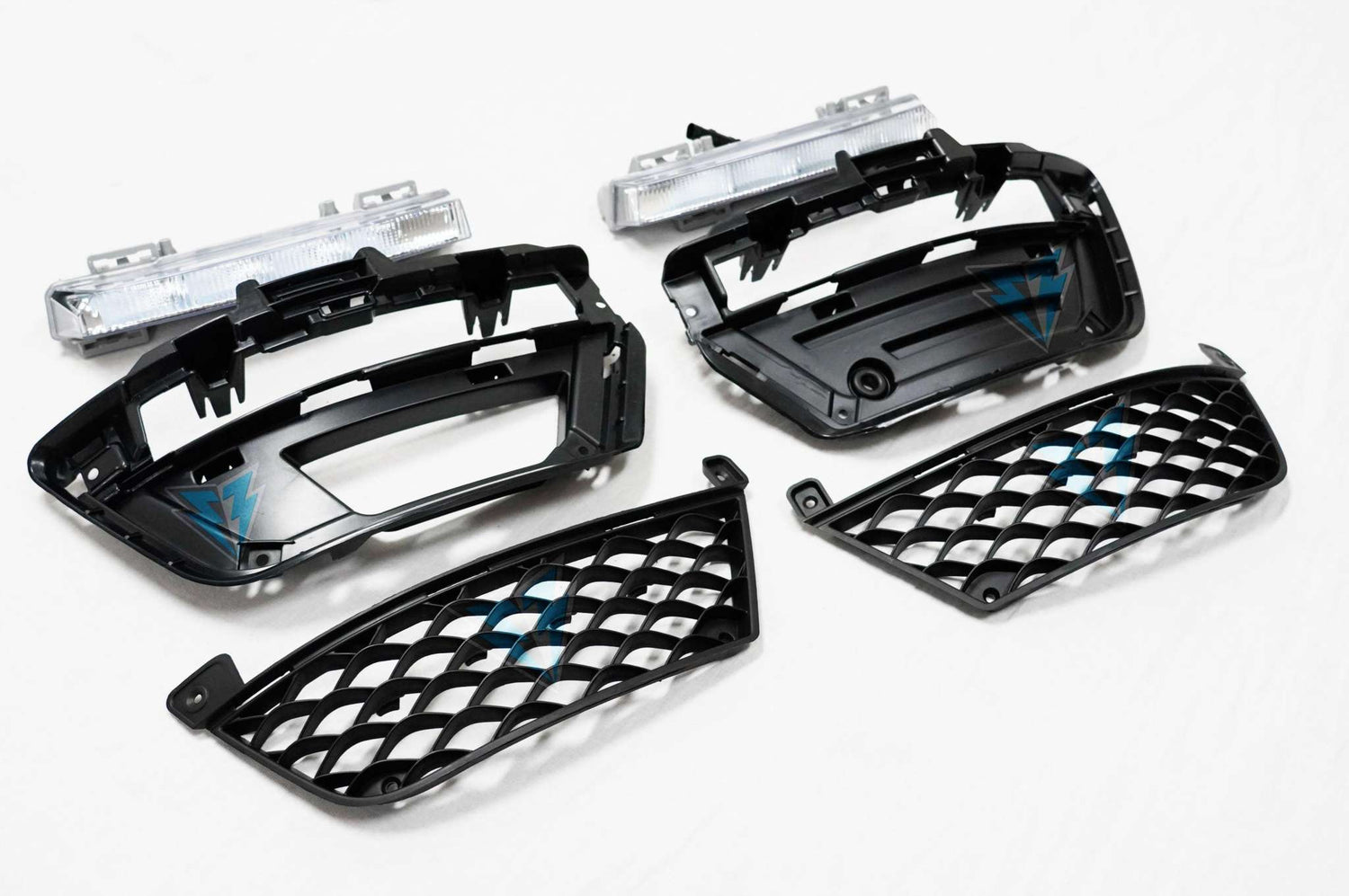 2012-2014 Mercedes Benz W204 facelift C63 AMG style front bumper conversion kit on C-Class sedan