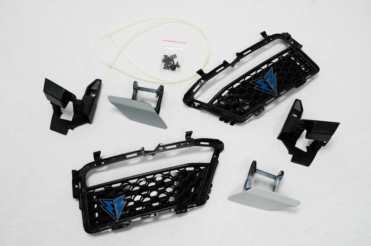 2010-2013 Mercedes Benz (W212) Pre-Facelift E63 AMG Style Front Bumper Conversion Kit (DRL Included) - Prop and Piston