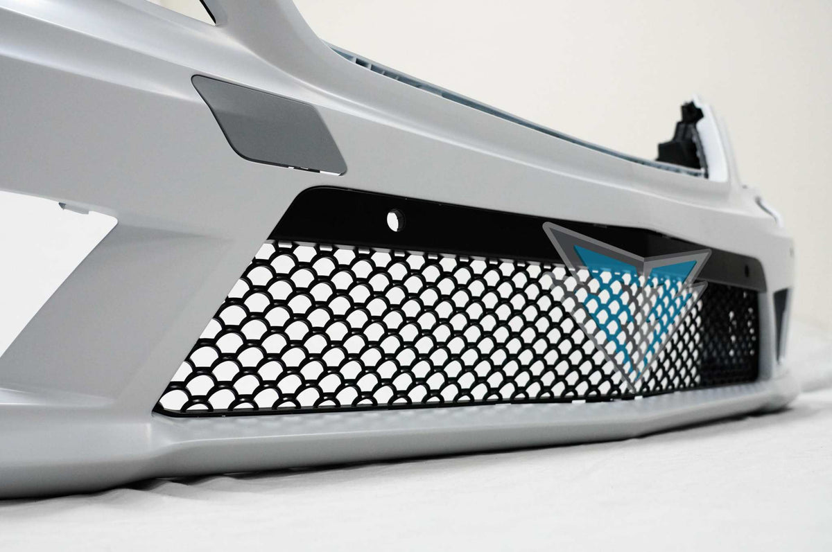 2010-2013 Mercedes Benz (W212) Pre-Facelift E63 AMG Style Front Bumper Conversion Kit (DRL Included) - Prop and Piston
