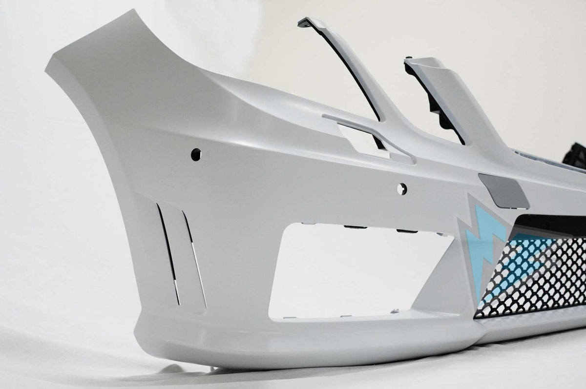 2010-2013 Mercedes Benz (W212) Pre-Facelift E63 AMG Style Front Bumper Conversion Kit (DRL Included) - Prop and Piston