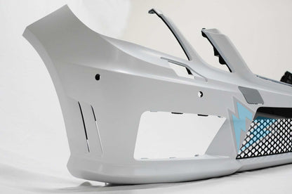 2010-2013 Mercedes Benz (W212) Pre-Facelift E63 AMG Style Front Bumper Conversion Kit (DRL Included) - Prop and Piston